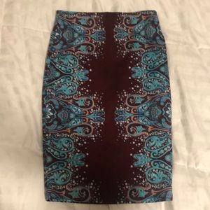 Rue 21 burgundy pencil skirt